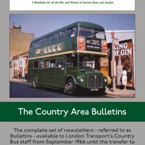 Cover of a booklet displaying "Bulletin" and an old Routemaster bus in green and yellow London Country livery